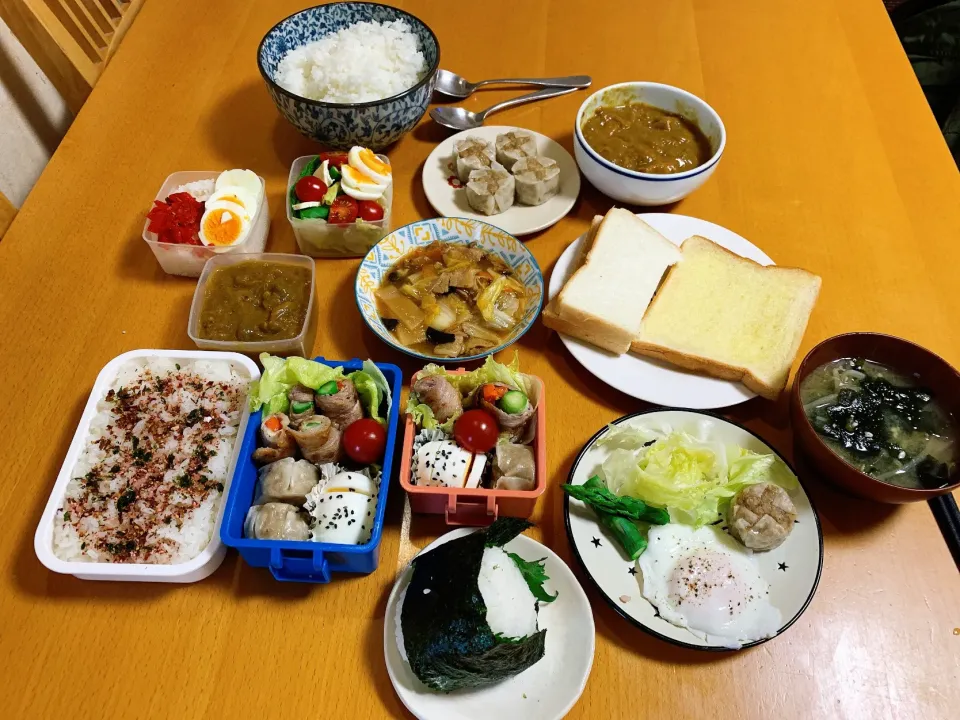 今日の朝ごはん＆お弁当💜2021.4.16.|kimikimiさん