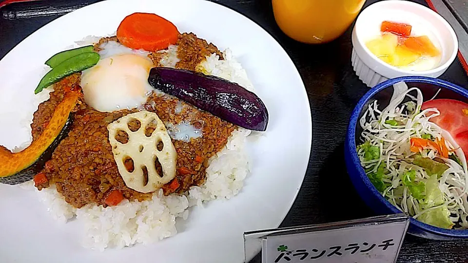 Snapdishの料理写真:キーマカレーセット|nyama1さん