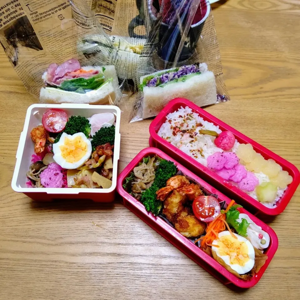 Snapdishの料理写真:『旦那さまと私のお弁当』|seri-chanさん