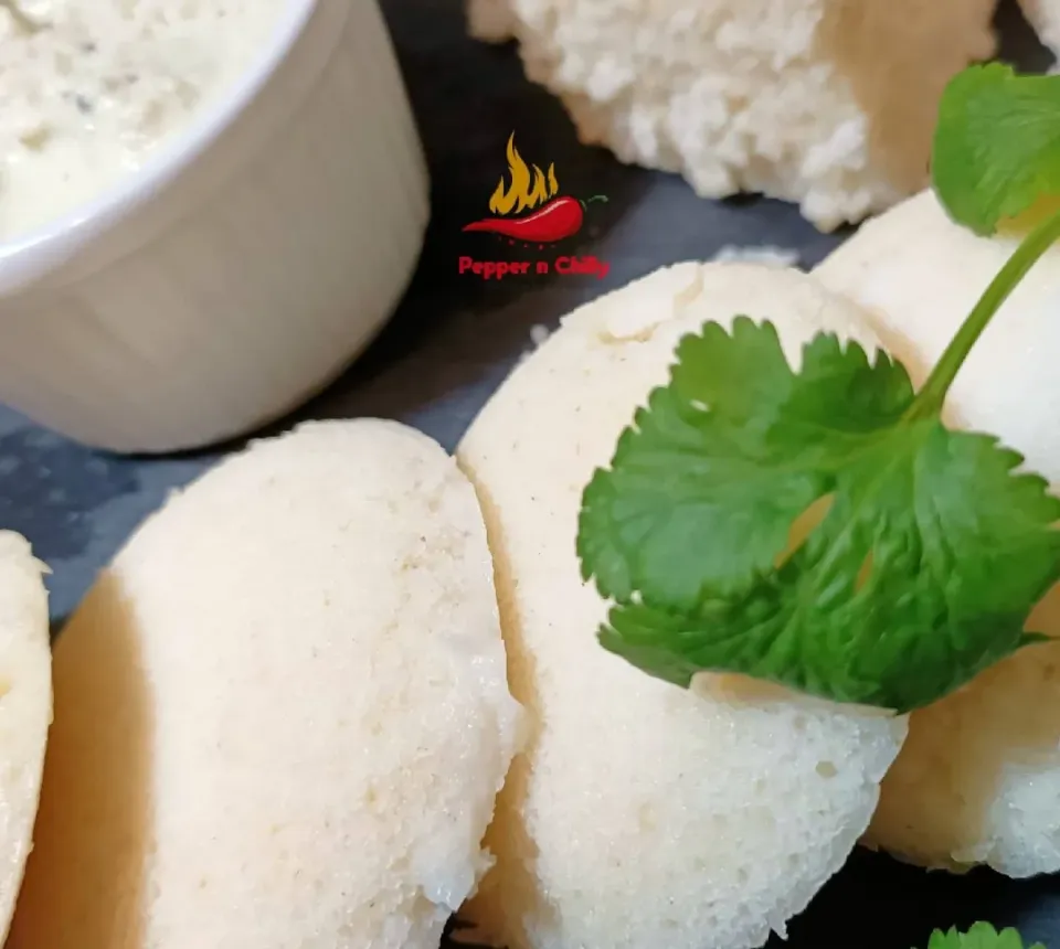 Snapdishの料理写真:instant IDLI without mould in Oven.|Pepper n Chillyさん