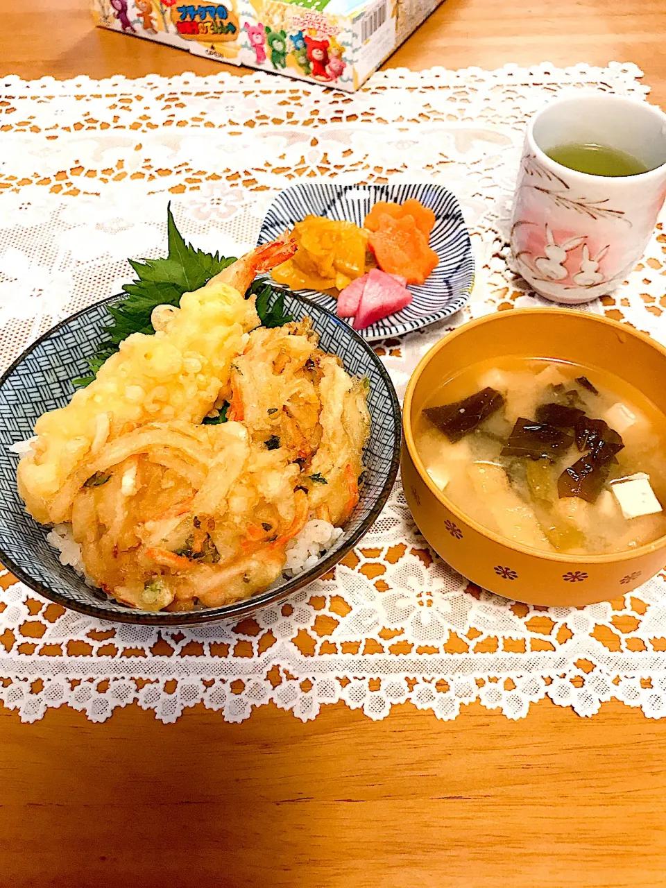 ♡四女の朝食♡天丼食べたい~で天丼です♡覚書&記録♡令和3年4月17日土曜日♡|♡Fille√chie♡さん