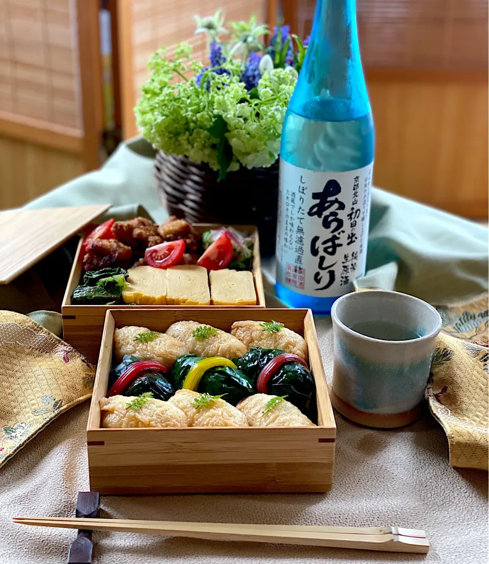 🍱大人のピクニック弁当 🍶本日の日本酒： 初日の出 純米しぼりたて あらばしり生|ゆきぽん@ゆきの家飲み料理さん