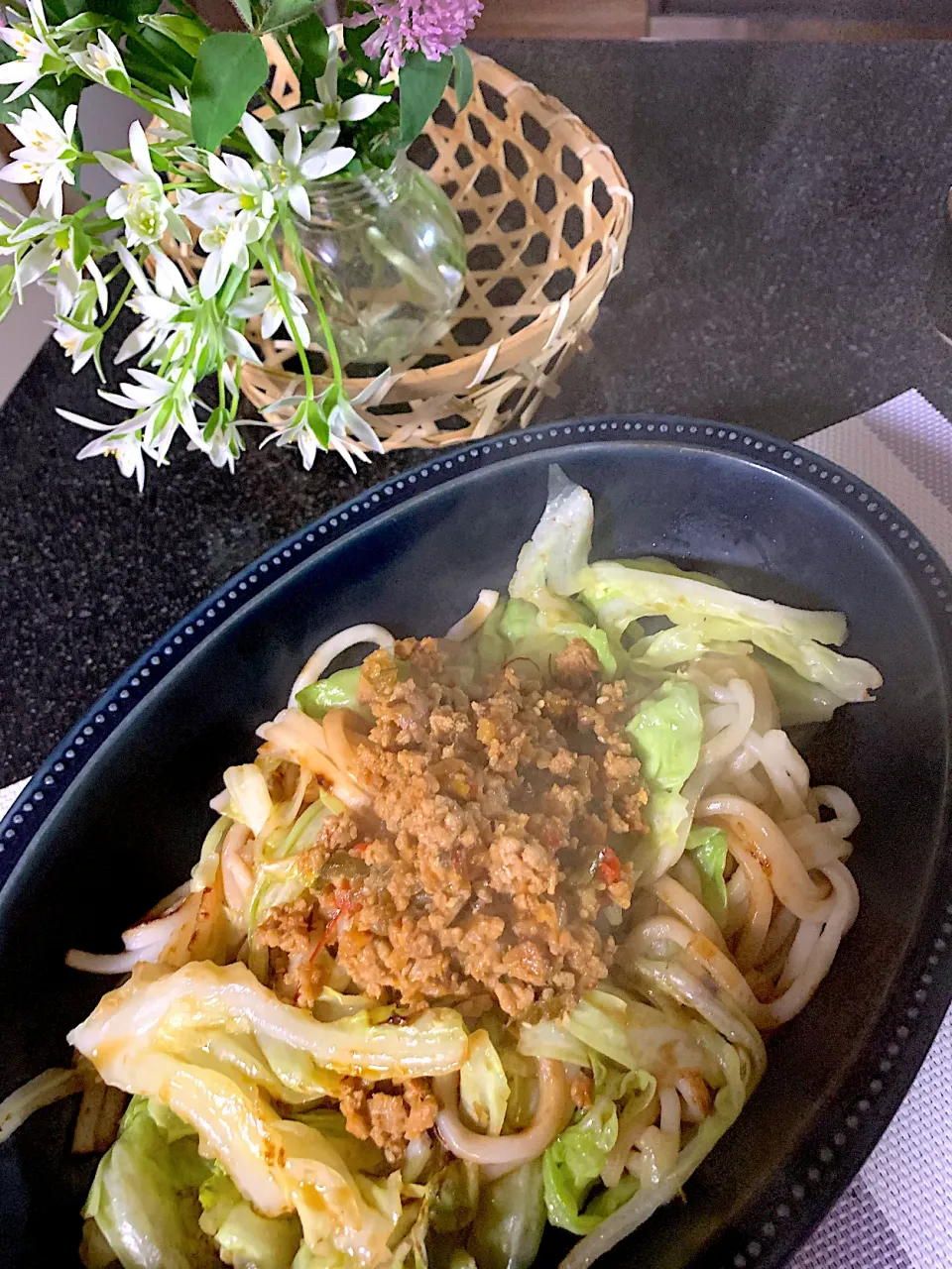 肉みそ焼きうどん|シュトママさん