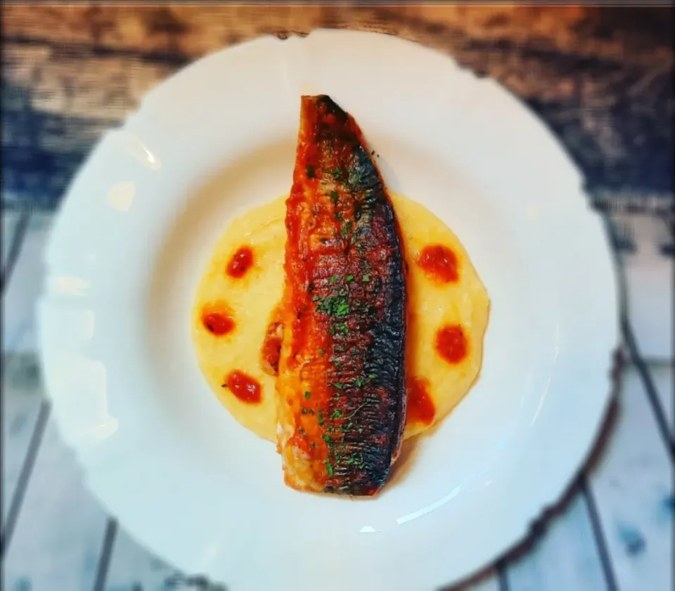 Mackerel in tomato sauce with polenta|Andreea Geaninaさん