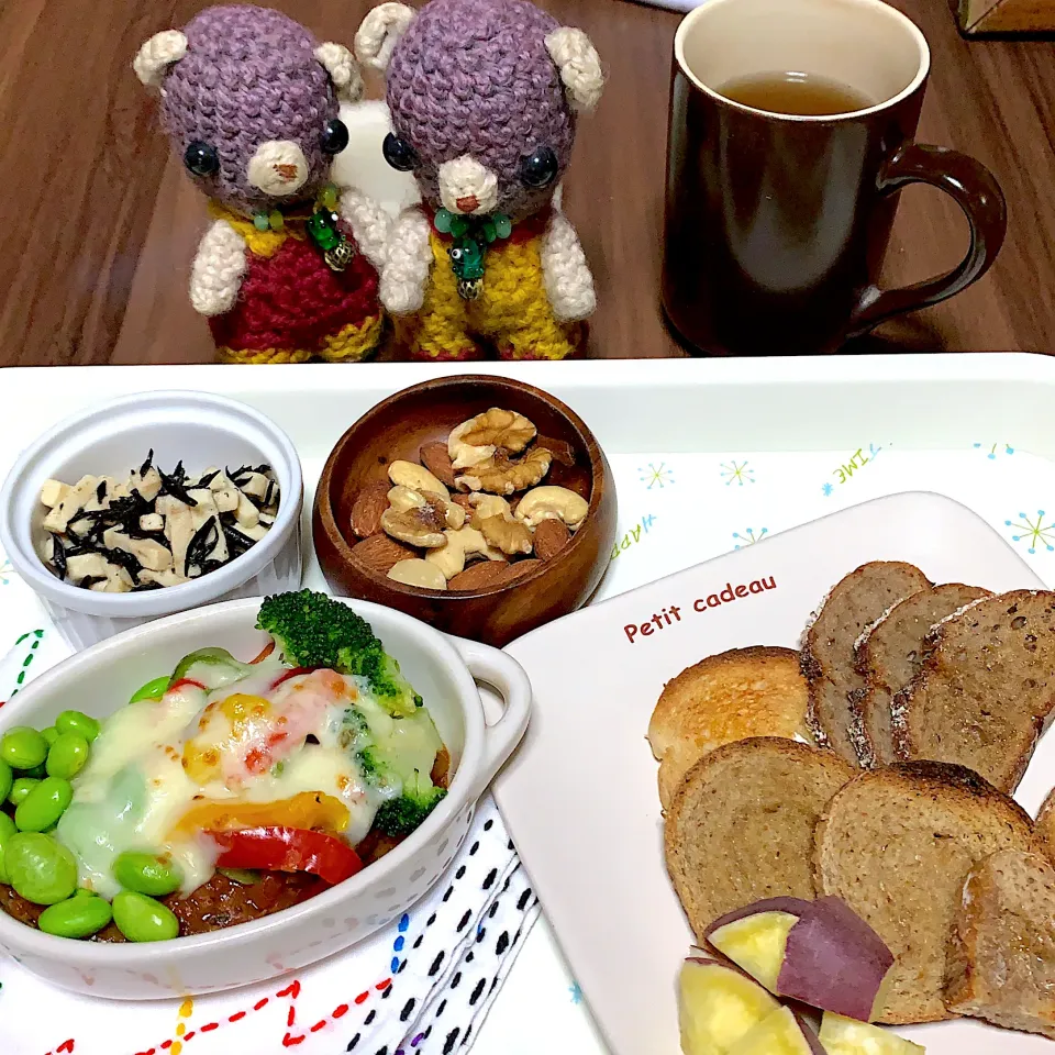 Snapdishの料理写真:朝ごぱん（╹◡╹）|chagashiさん