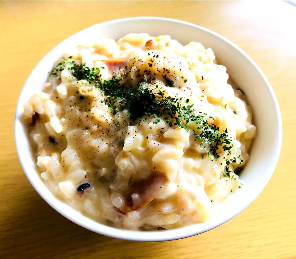 あまりご飯でチーズリゾット|もっちぃさん