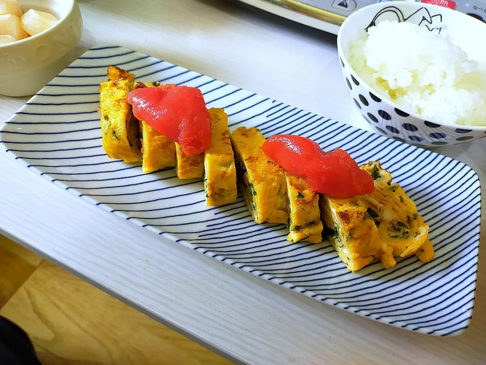 朝ごはん　明太子だし巻き|みやこさん