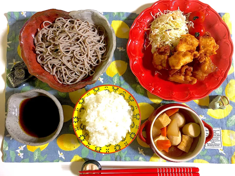 ✳︎鶏胸肉の唐揚げ✳︎里芋と大根の煮物✳︎ざるそぼ|syamさん