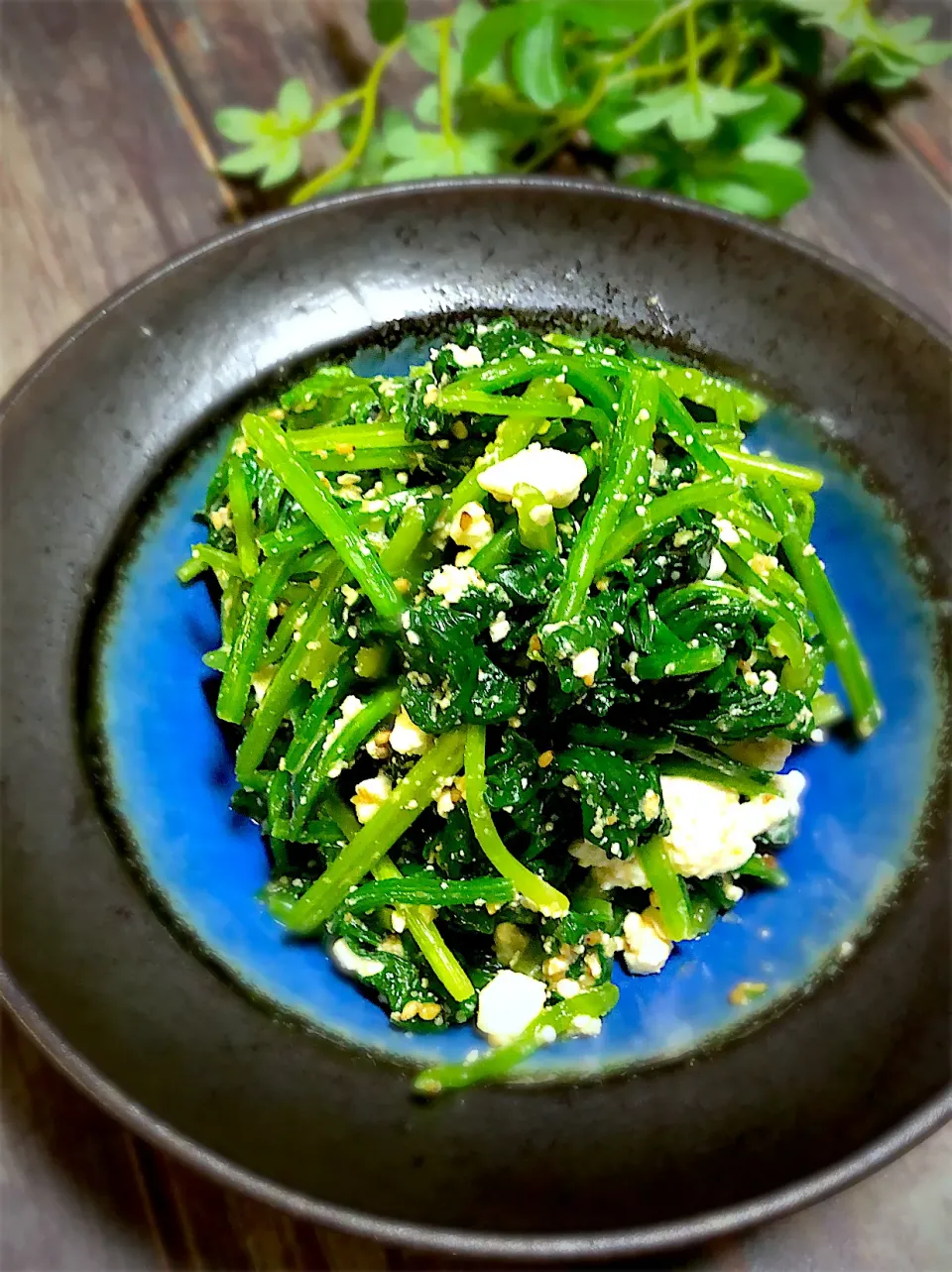 サラダほうれん草のカッテージチーズサラダ🥗胡麻味|みゆきさん