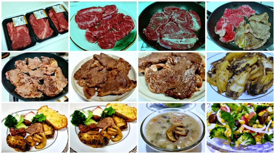 pan-seared hanwoo beef, saute abalone, clam chowder, mixed salad|steven z.y.さん