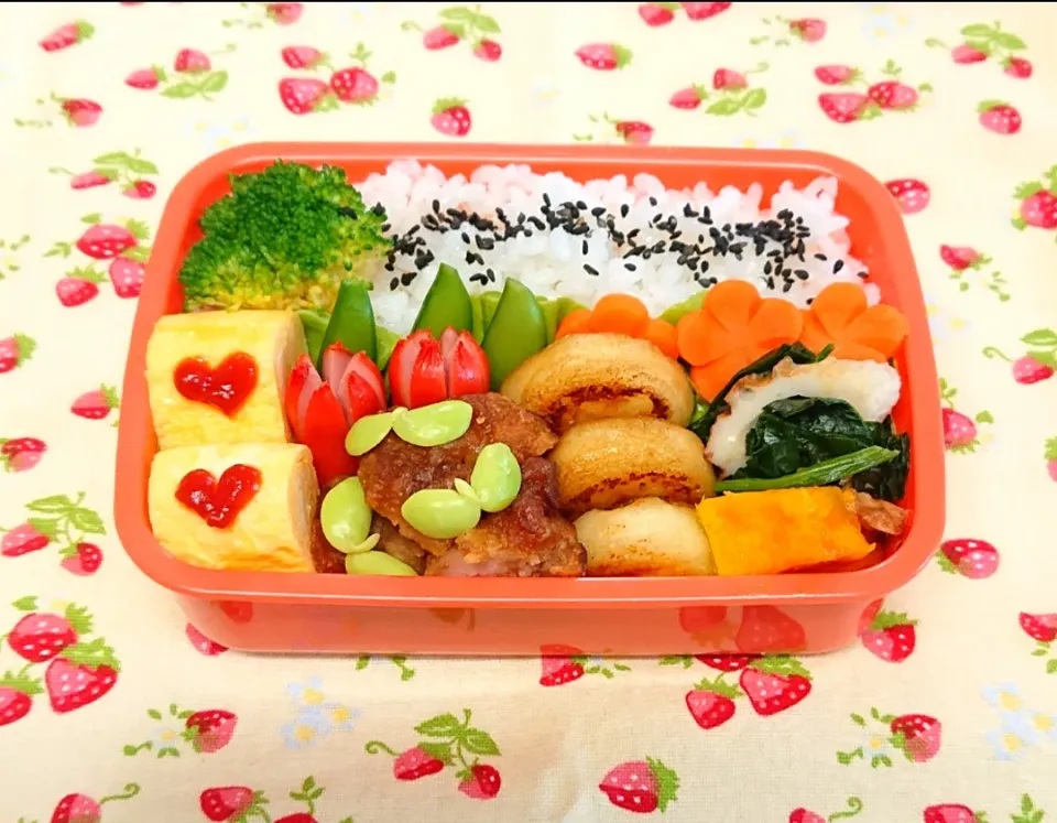 4/19(月)のお弁当❤️
キャラ弁じゃないと何か足りない気がして仕方ない😅|みちゅあしさん