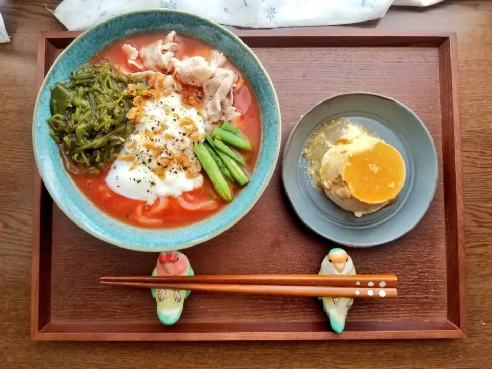 豚肉とトマトのフォー
プリン|ひなさん