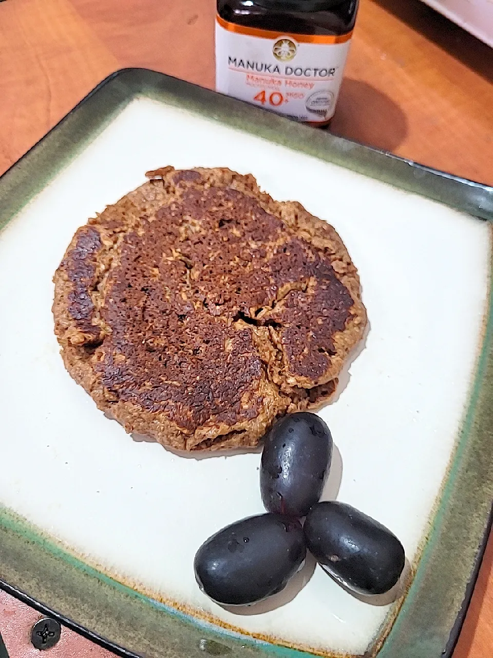 chocolate oat pancake + psyllium husk|cookiebimさん