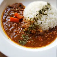 スペアリブの煮汁でキーマカレー🍛