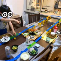 Snapdishの料理写真:プラレール 即席手巻き寿司|ボリさん