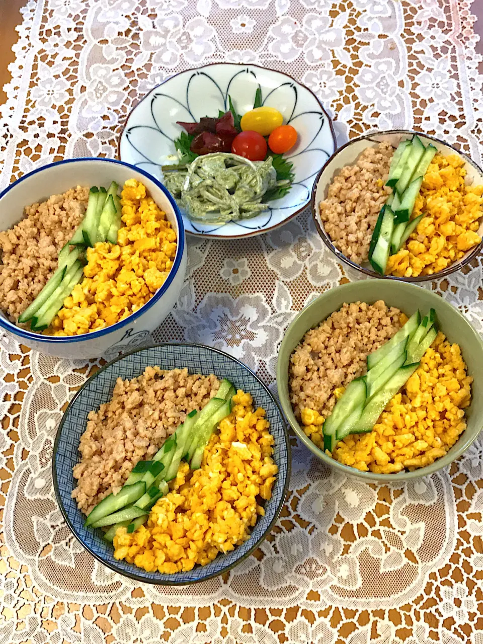 ♡今朝の朝食♡鶏そぼろ丼♡令和3年4月20日火曜日♡天気は~晴れっ☀️|♡Fille√chie♡さん