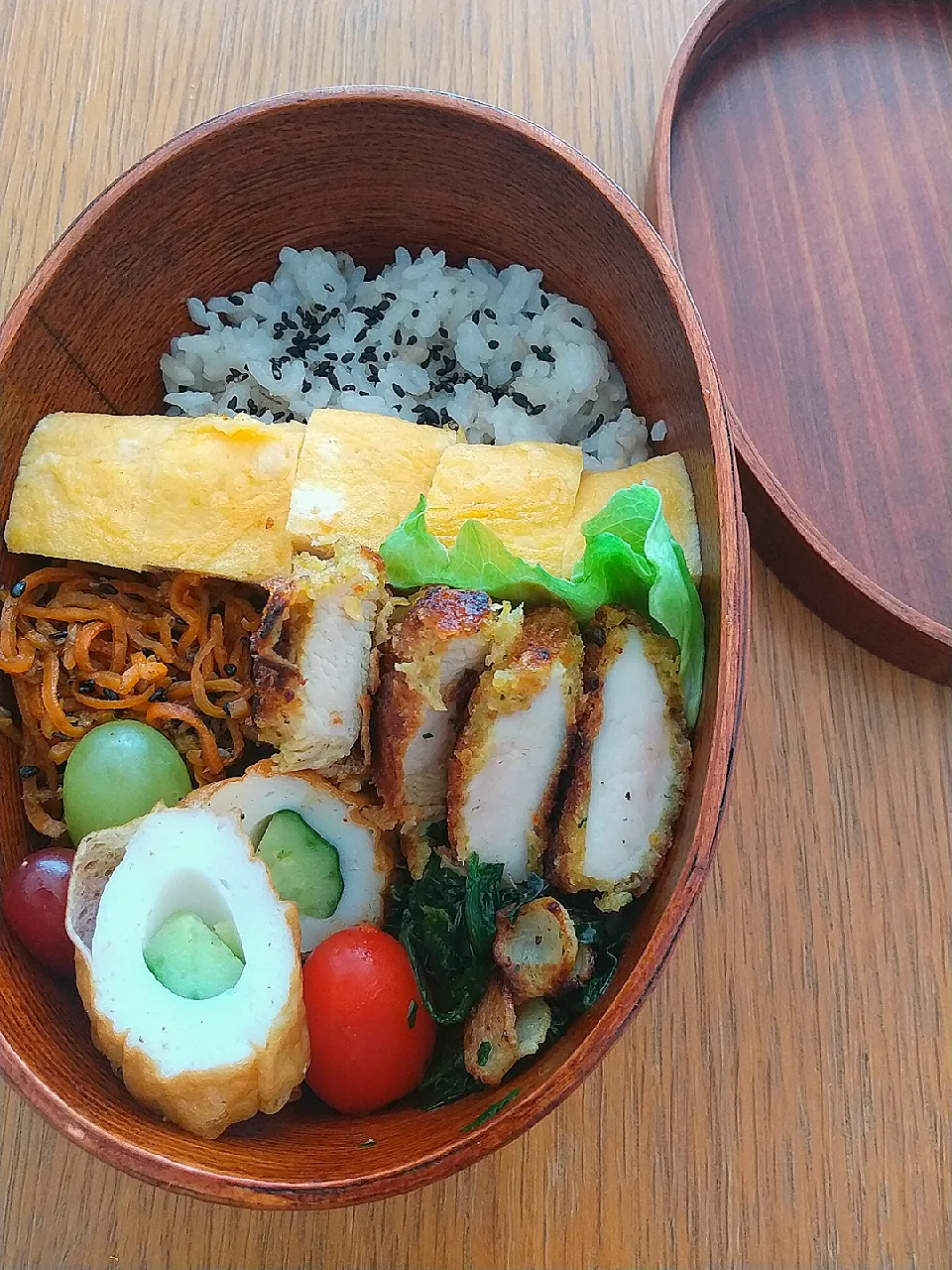 チキンのカレー風味焼き弁当|まきごろうさん