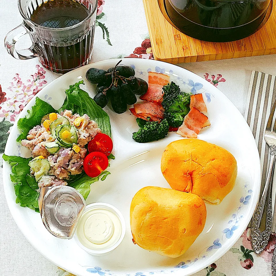 お弁当の残りで朝食|アスママさん