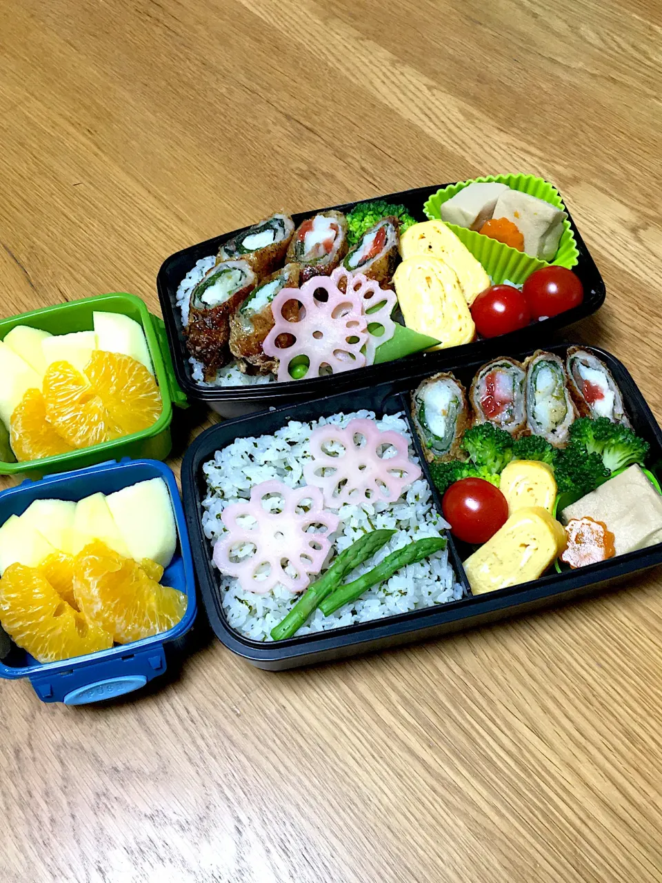 Snapdishの料理写真:長芋の豚ゆば巻き揚げ弁当|ゆさん