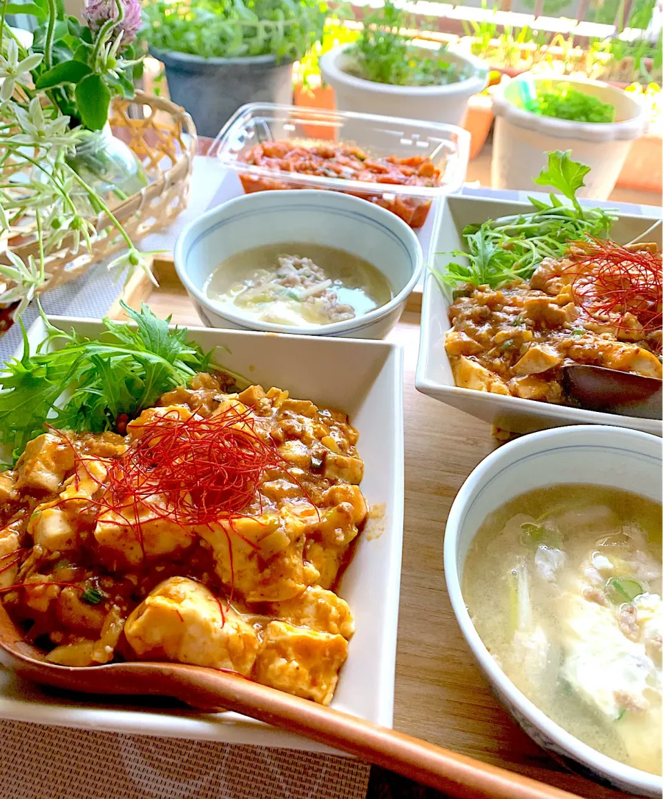 お昼　麻婆豆腐丼|シュトママさん