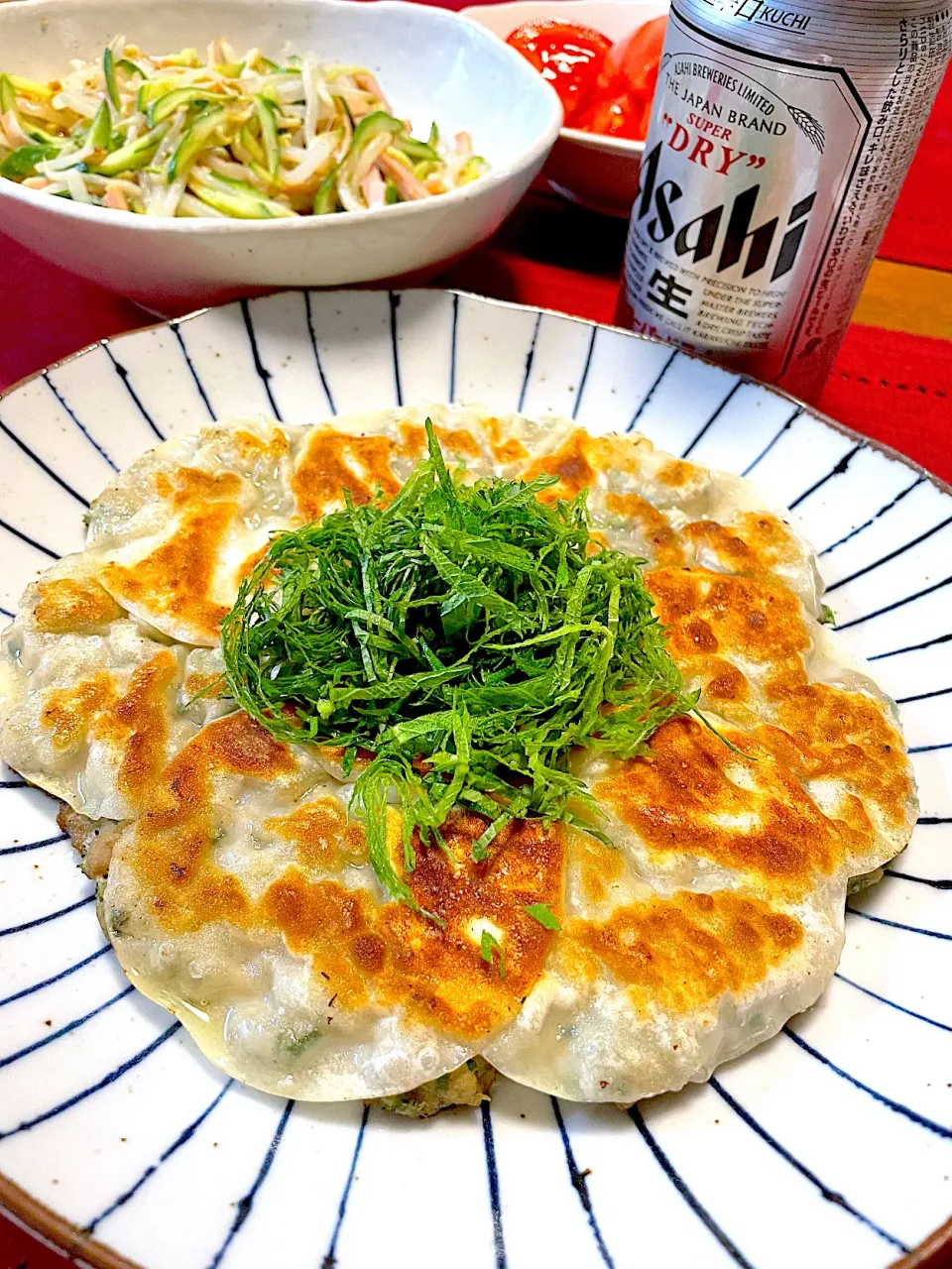 包まないビックな焼き餃子🍀|おかちさん