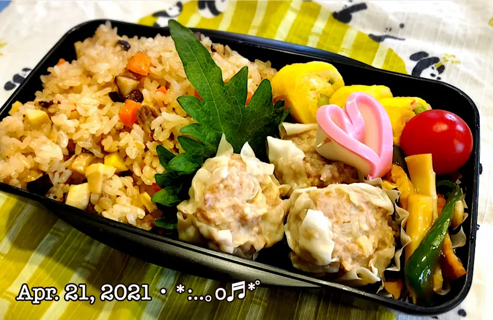 Snapdishの料理写真:いく❤の焼売で2021/04/21のお弁当〜♡|いく❤️さん