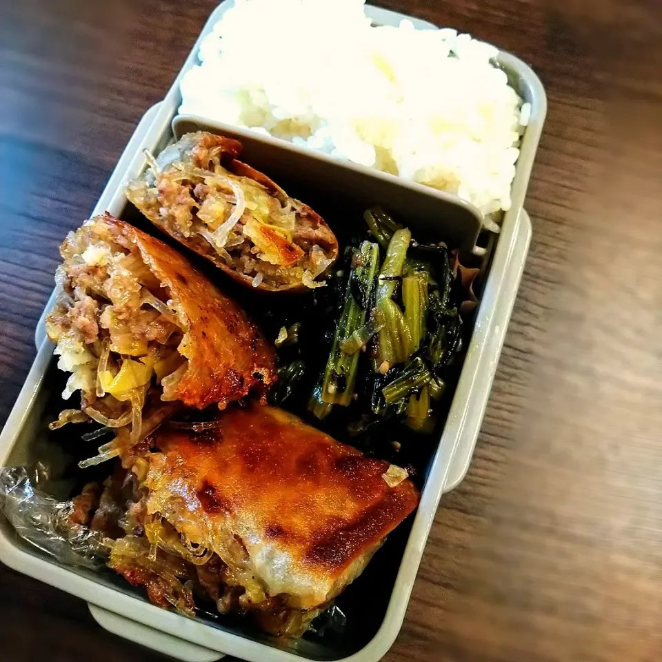 春巻きべんとう
・キャベツと豚挽き肉の塩春巻き
・小松菜ひじきのポン酢炒め|chiroruさん