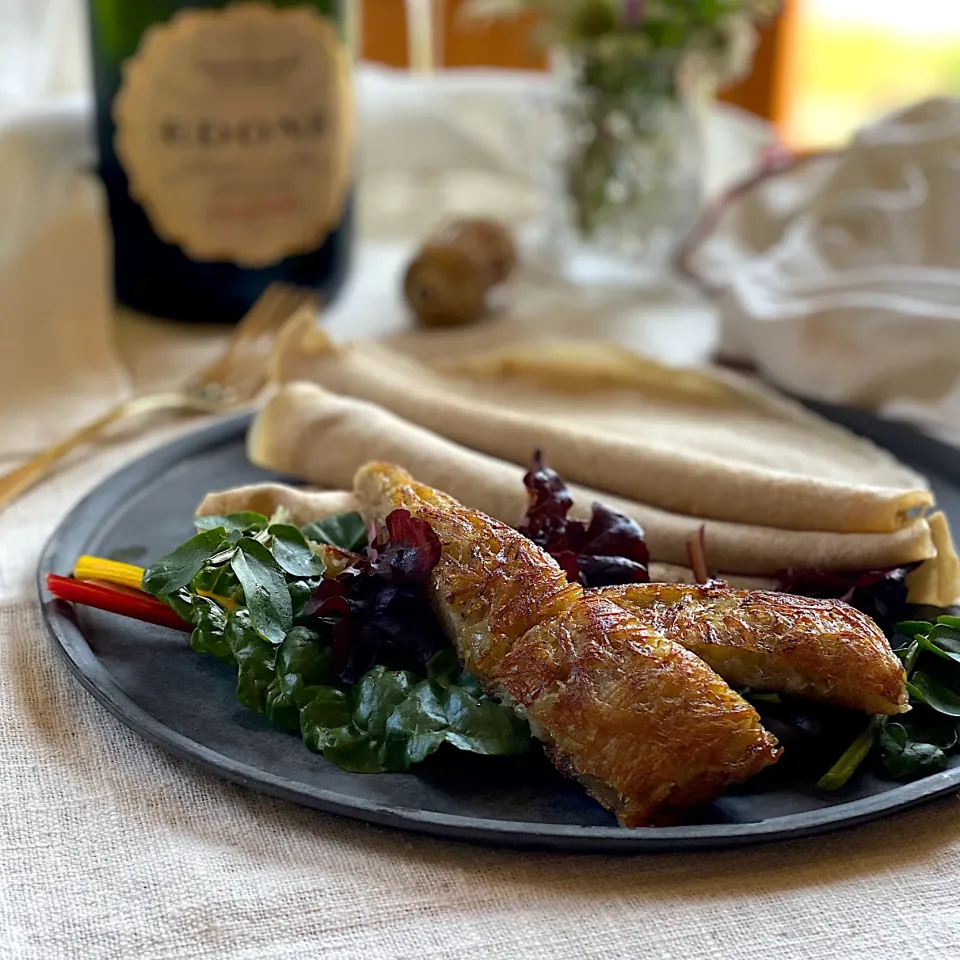 野菜たっぷり🥬🌮🍅手巻きガレットの日 ①. 🤎蕎麦粉ガレット & 🥔新じゃがのガレット|ゆきぽん@ゆきの家飲み料理さん