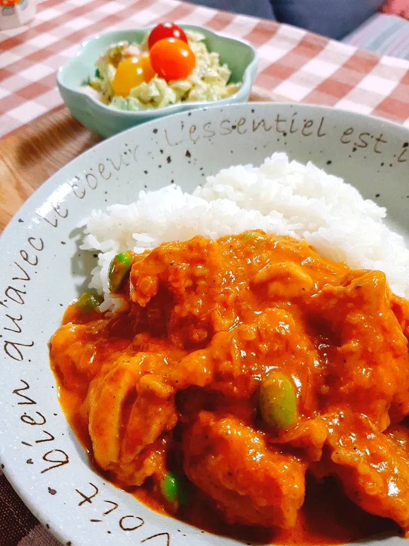 チキンカレー枝豆入り|マイキーさん