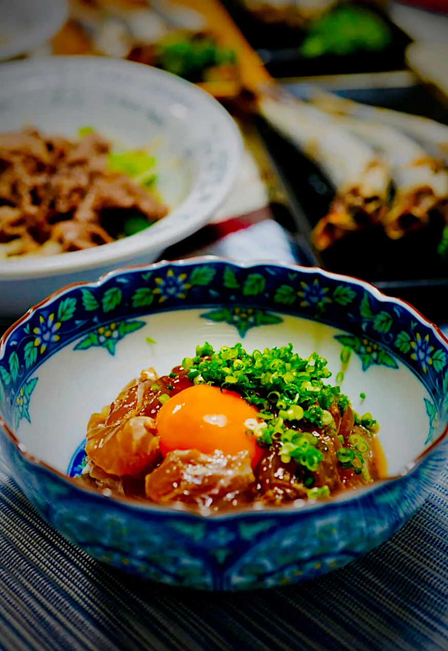 必殺！真鯛のヅケユッケ✨✨✨お刺身より美味いお刺身ユッケだよ❣️😋|イチロッタさん