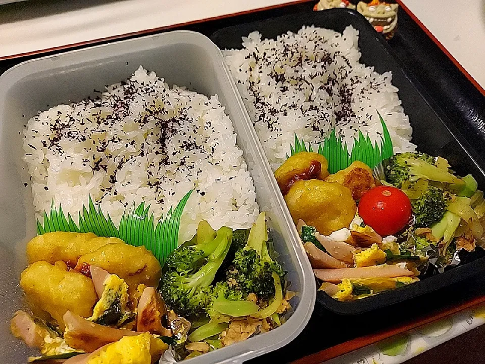 夫弁当、息子弁当|みどりさん