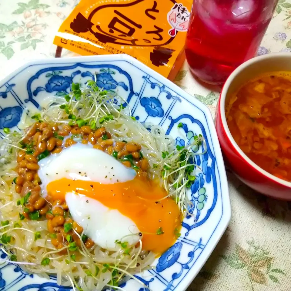 Snapdishの料理写真:納豆しらたきスパ|うたかた。さん