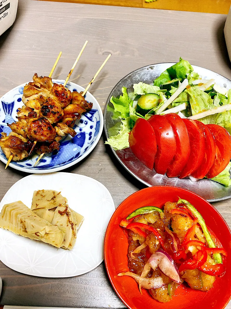 白身魚あんかけ　焼き鳥|みーさん