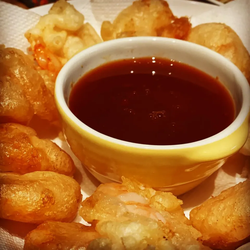 Chinese Style Battered Prawns with Sweet & Sour ! With Egg an Prawn Fried Rice  an East Acton Auntie Sues take away favorite to make #chinese #homecooking  #bat|Emanuel Hayashiさん