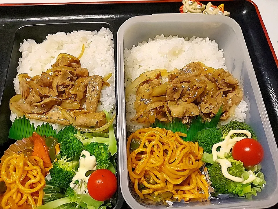 夫弁当、息子弁当|みどりさん