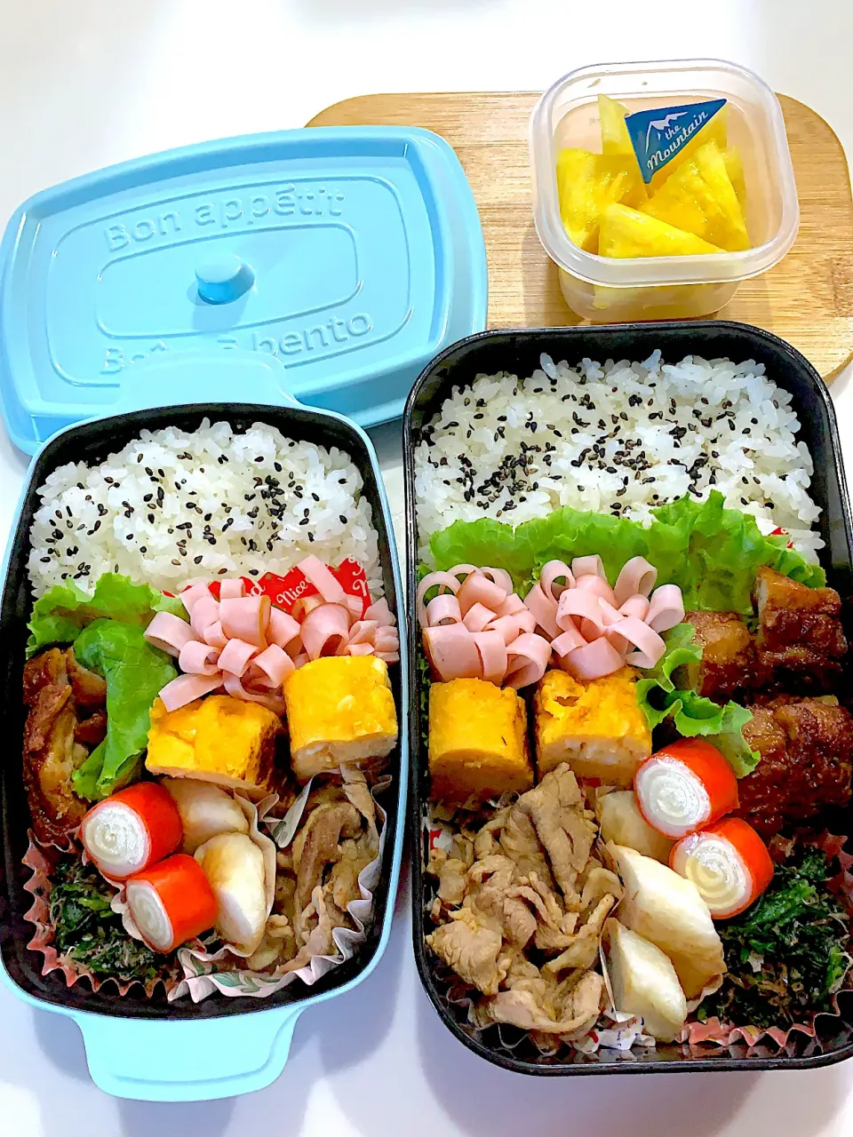 男子高校生のお弁当＋自分お弁当|ゆちさん