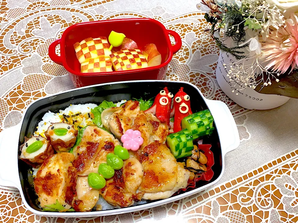 2021.4.23の娘弁当は塩焼き鳥弁当🍀|makoさん