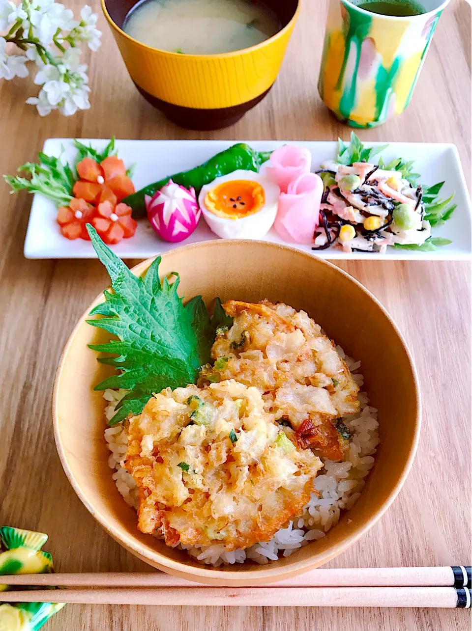 ちゃべの料理 《白海老のミニかき揚げ丼》|ちゃべさん