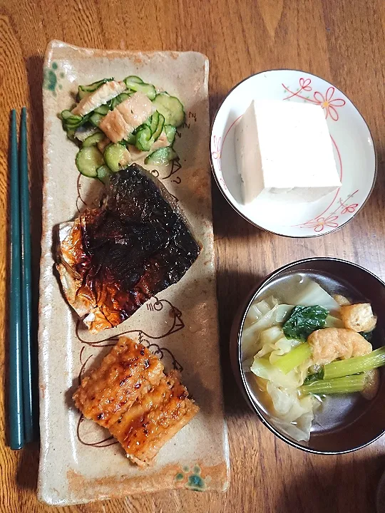 焼き鯖と鱧の照り焼き|たつかばさん