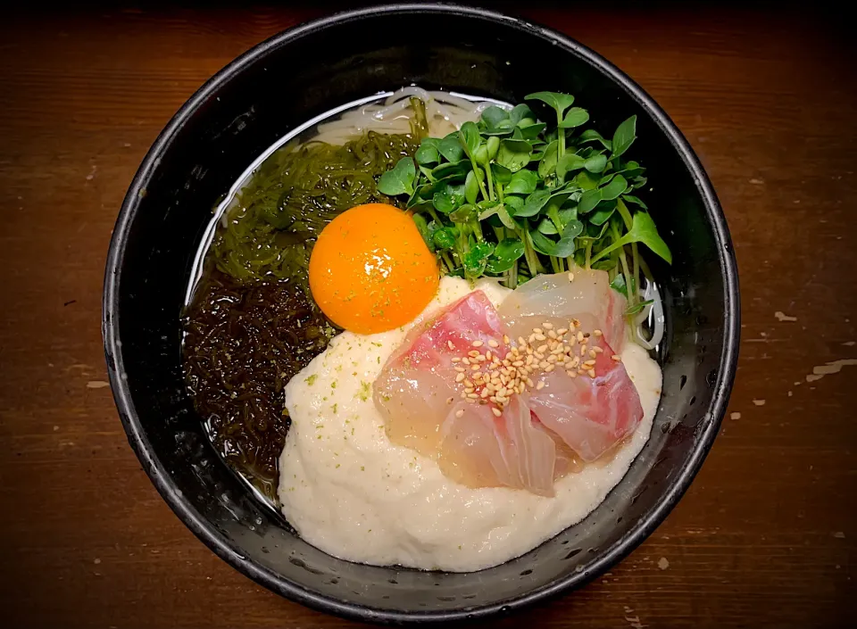 真鯛のとろろ海藻月見そうめん|半田手延べそうめんの店 阿波や壱兆さん