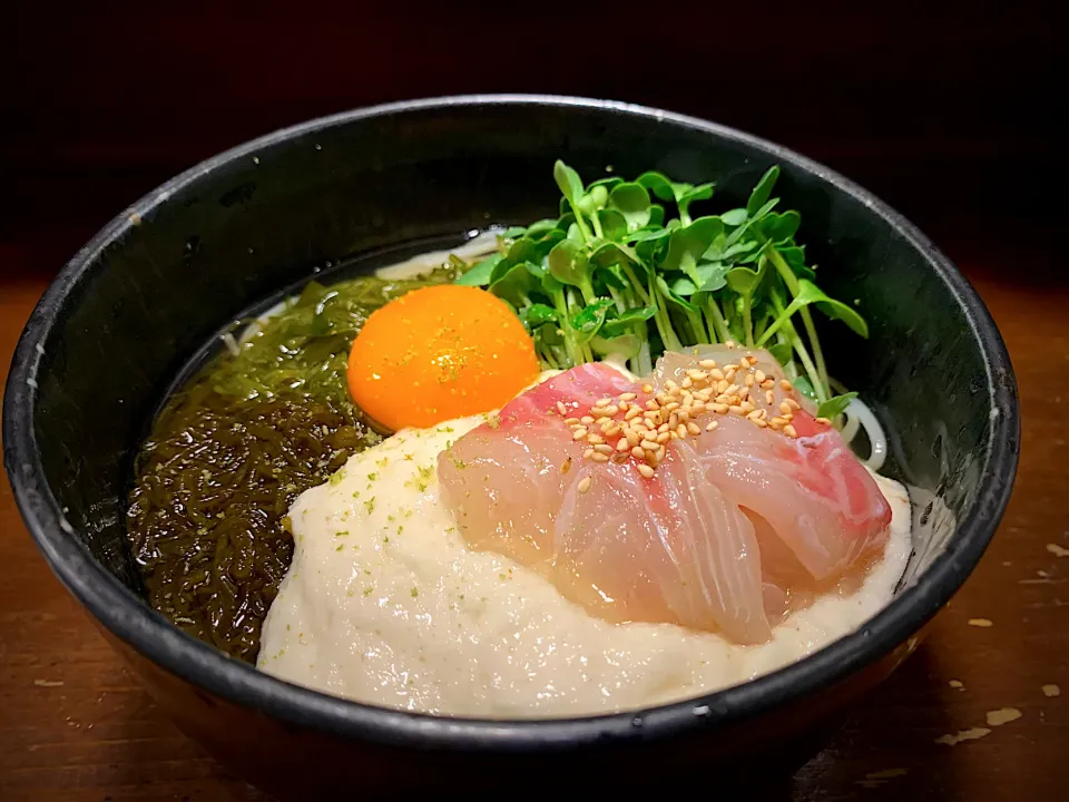 真鯛のとろろ海藻月見そうめん|半田手延べそうめんの店 阿波や壱兆さん