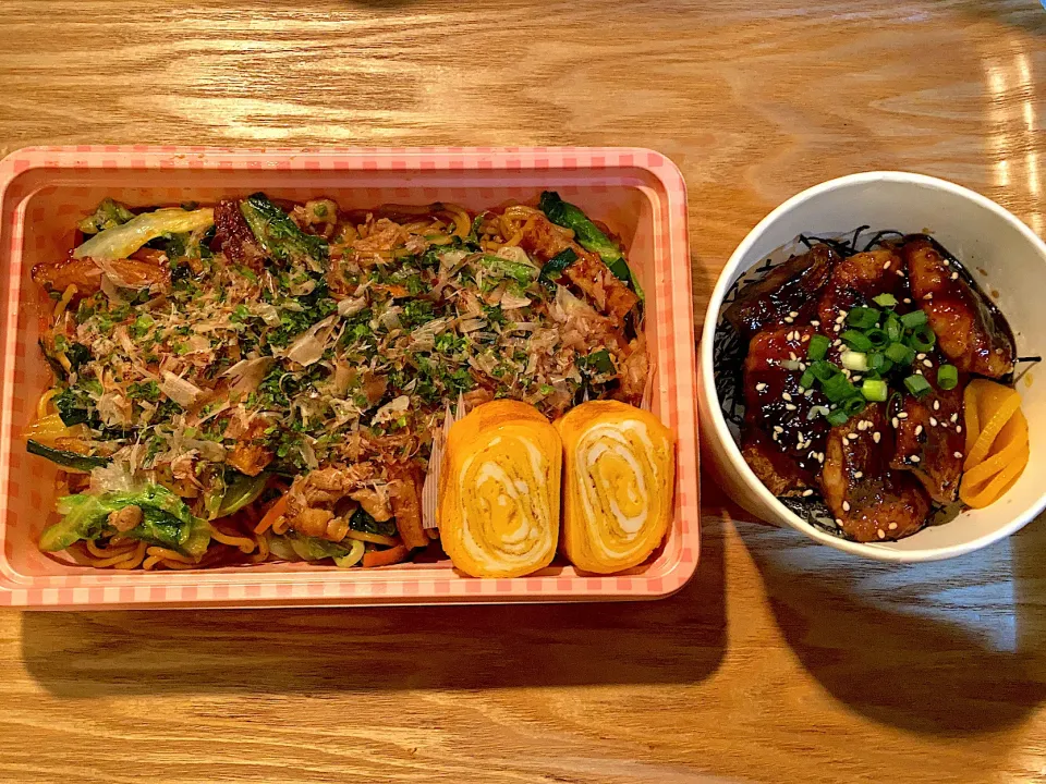 焼きそば　アジ蒲焼弁当|あぐりさん