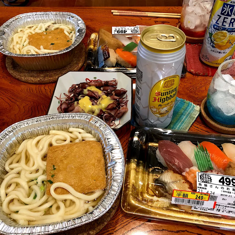 トライアルの寿司とうどん😋|すかラインさん