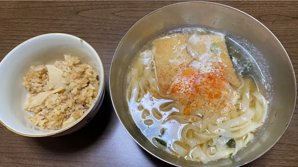 月見きしめんと竹の子ご飯|Morito Kamiyaさん