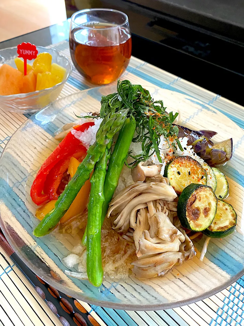 ゆかりさんの料理 ひんやり野菜の焼き浸し麺😊|ゆかりさん