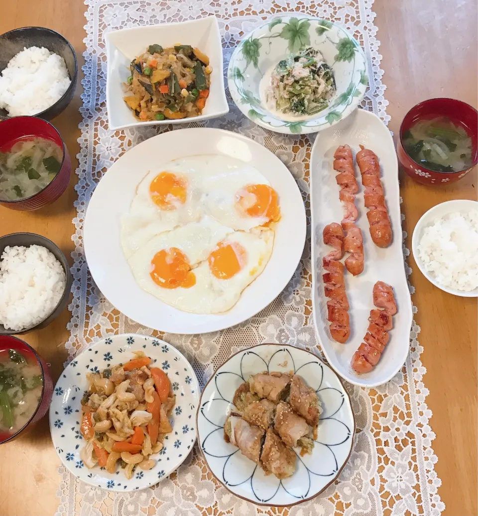 ♡今朝の朝食♡昨夜の天麩羅を煮物へリメイクしたらくずきりが良い働きをしてくれて~おいしい~♡（笑）令和3年4月25日(日)♡|♡Fille√chie♡さん