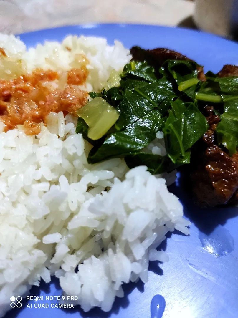 Snapdishの料理写真:Kanin with pork and gulay|mikykaさん