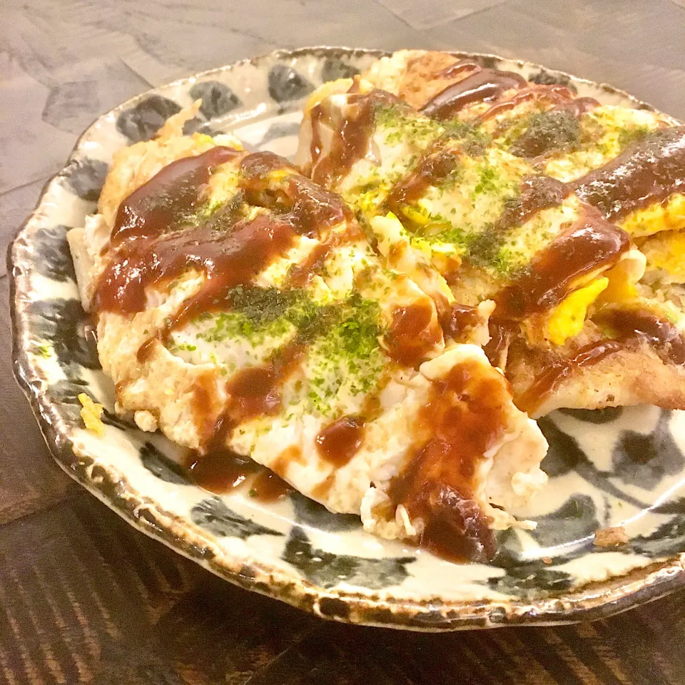 剣先イカの切れ端で　大阪のイカ焼き|イナコさん