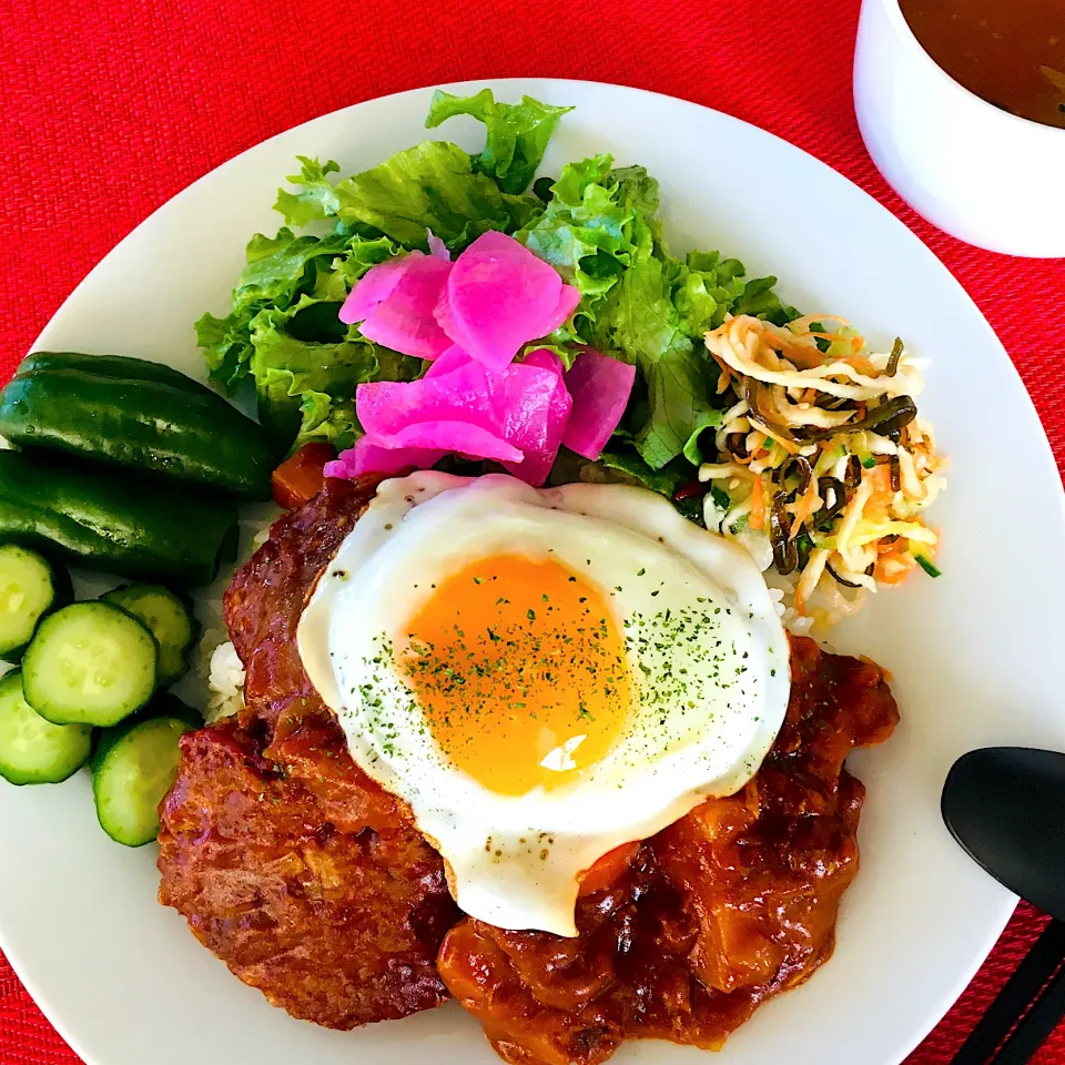 ハンバーグカレー🍛朝カレー236日目💪🤗朝ごはんは勝負飯笑笑💪💖完食^_^✌️|HAMI69さん