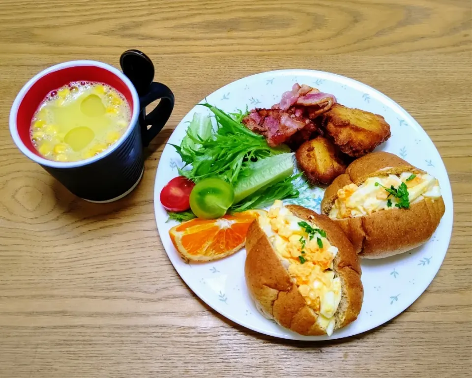 Snapdishの料理写真:『卵ロール朝ごはん』|seri-chanさん